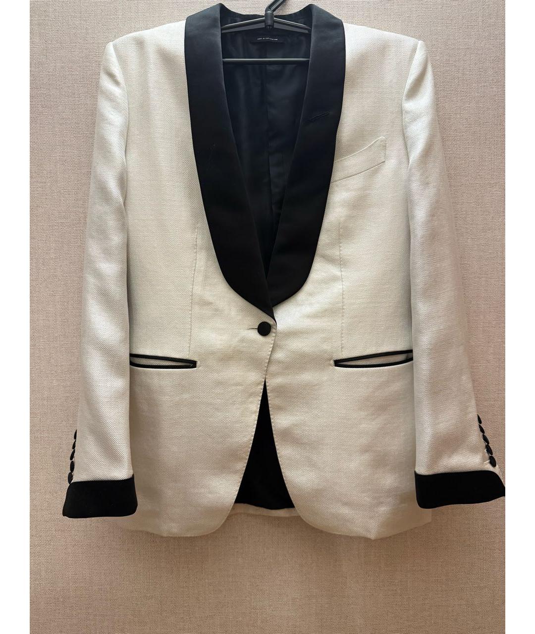 TOM FORD Белый вискозный жакет/пиджак, фото 9