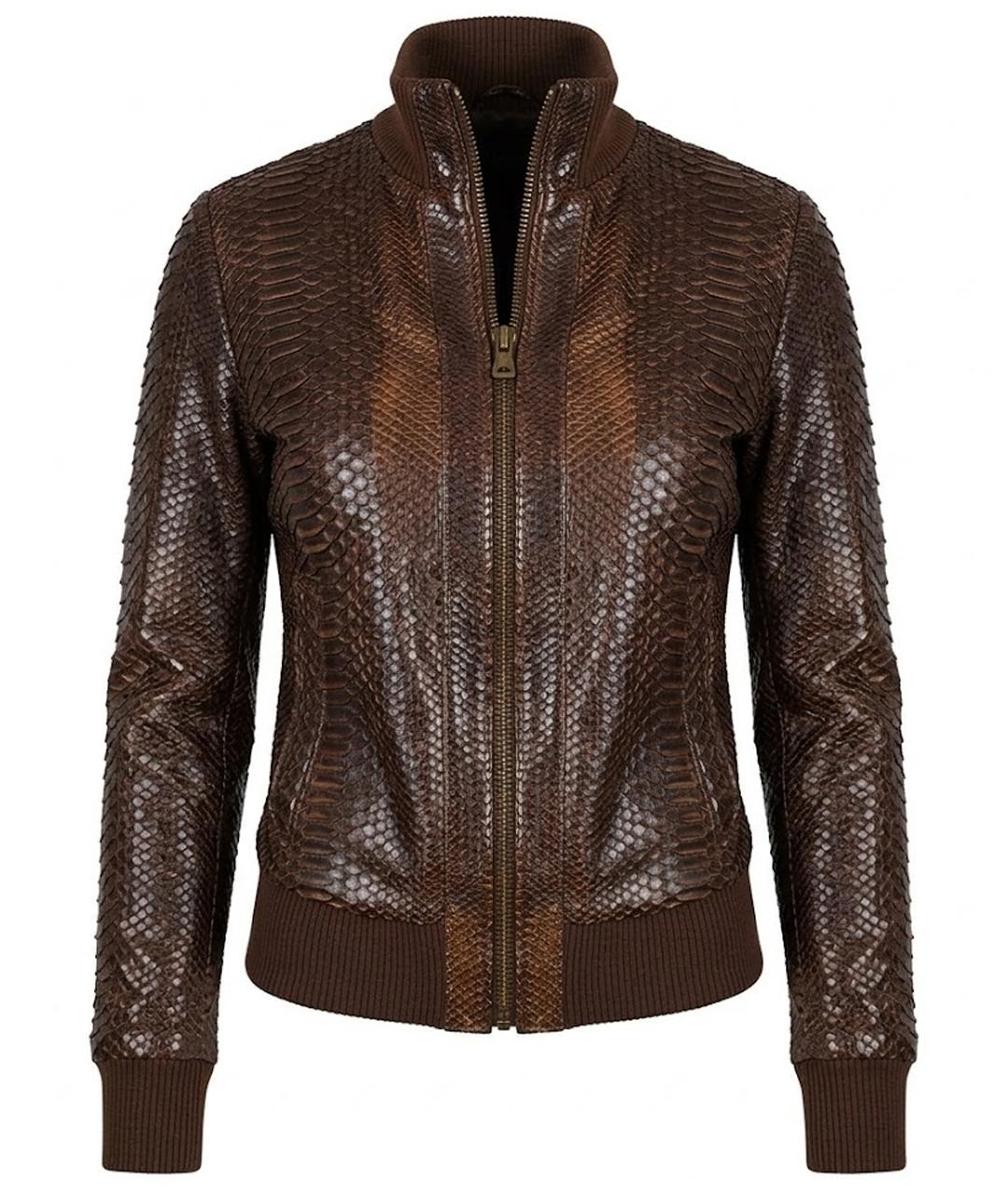 DOLCE&GABBANA Коричневая кожаная куртка, фото 1