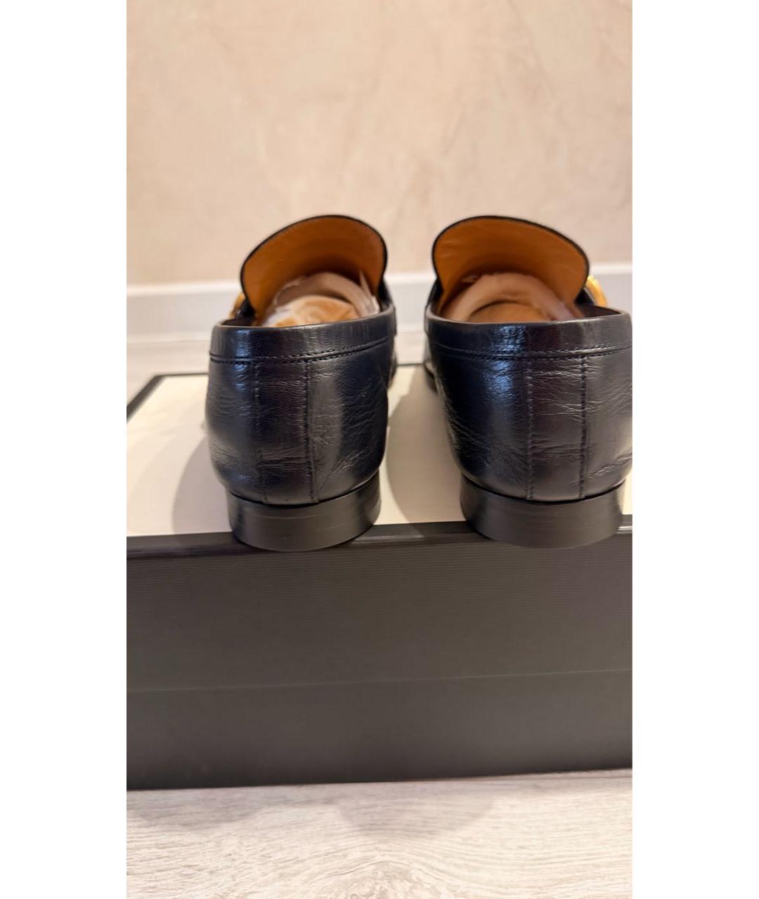 GUCCI Темно-синие кожаные туфли, фото 3