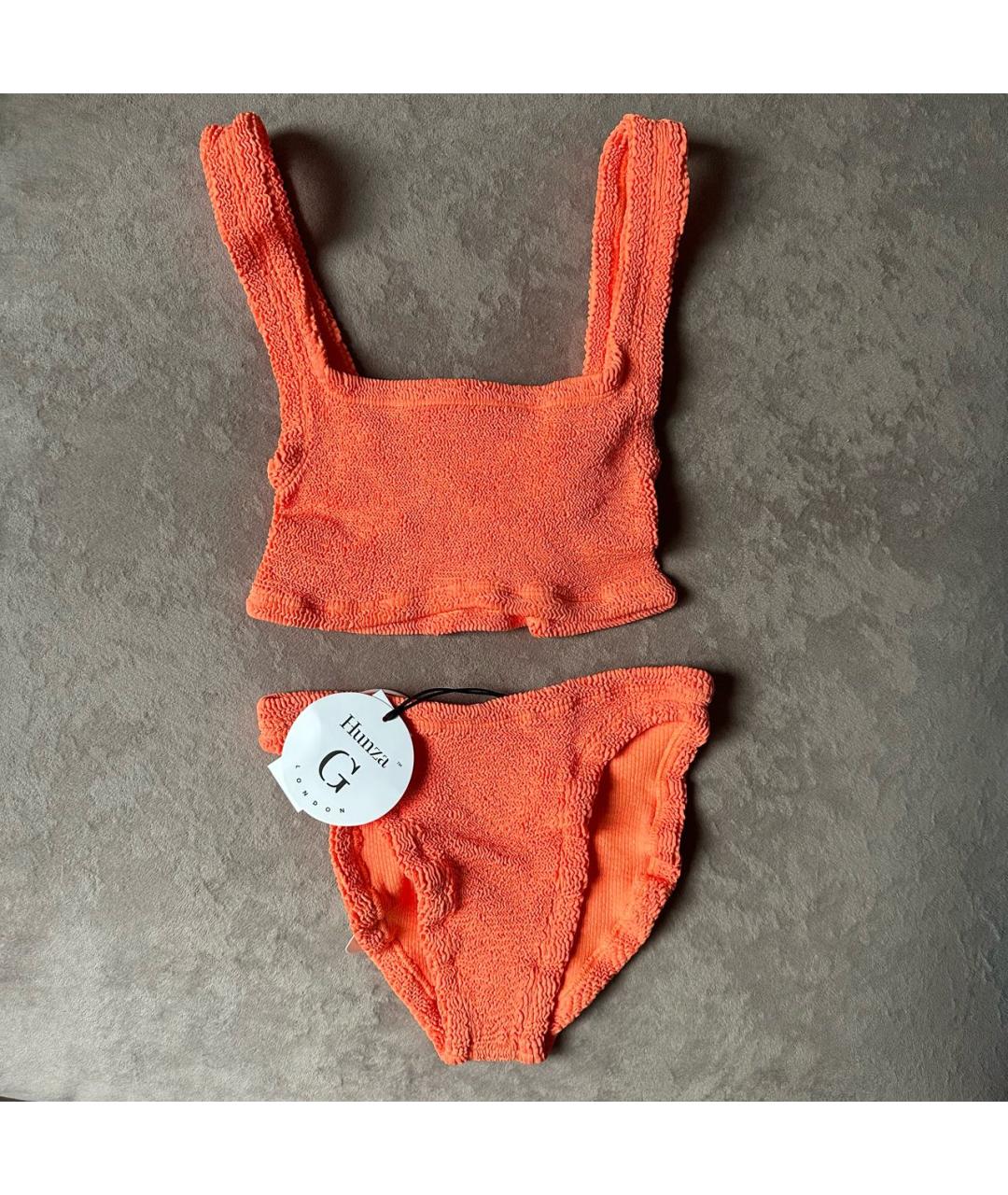HUNZA G Оранжевый полиамидовый купальник, фото 2