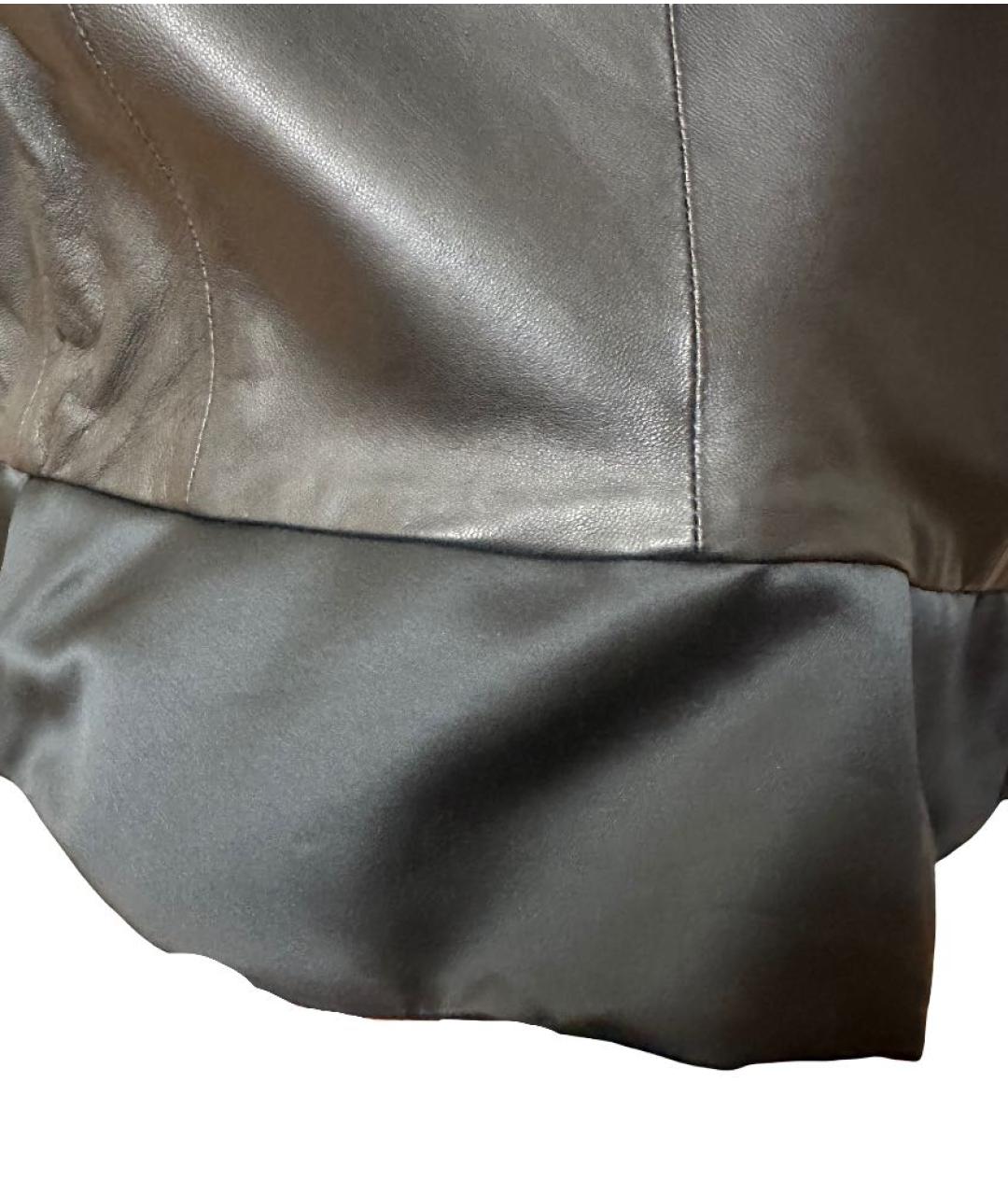 ARMANI EXCHANGE Черный кожаный жакет/пиджак, фото 2