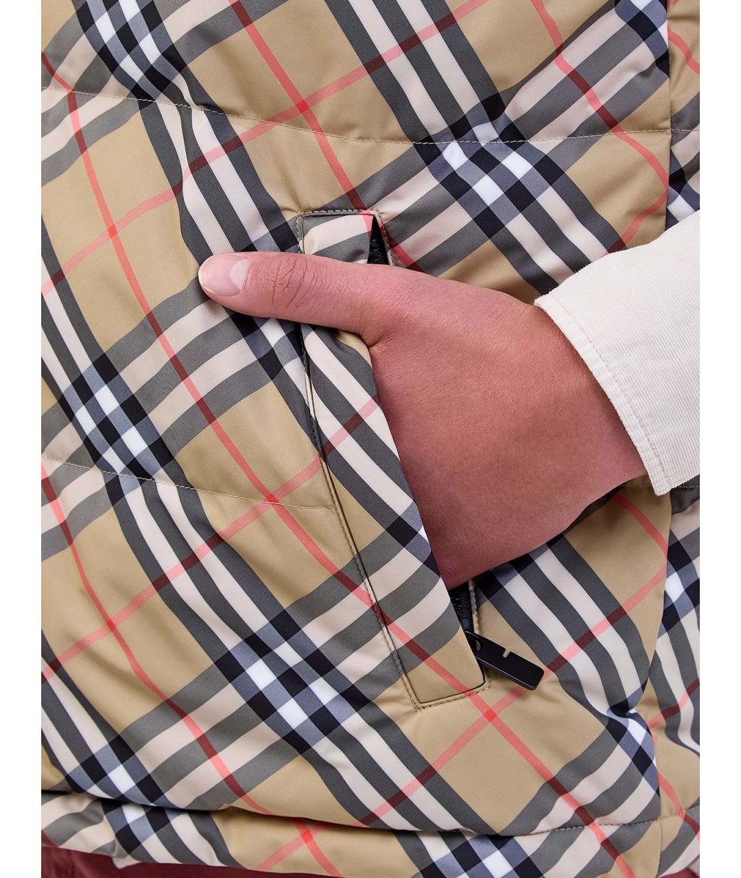 BURBERRY Мульти полиэстеровый жилет, фото 6