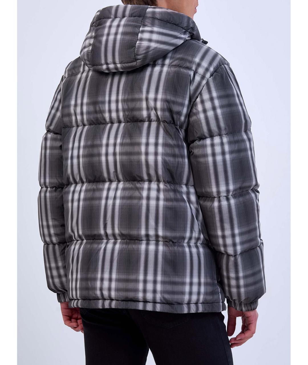 BURBERRY Серый полиэстеровый пуховик, фото 4