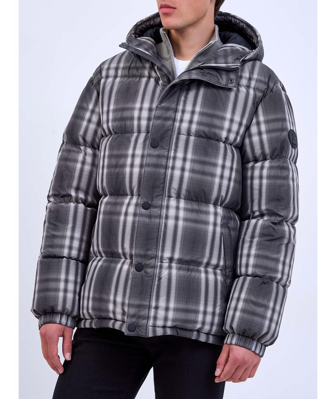 BURBERRY Серый полиэстеровый пуховик, фото 3