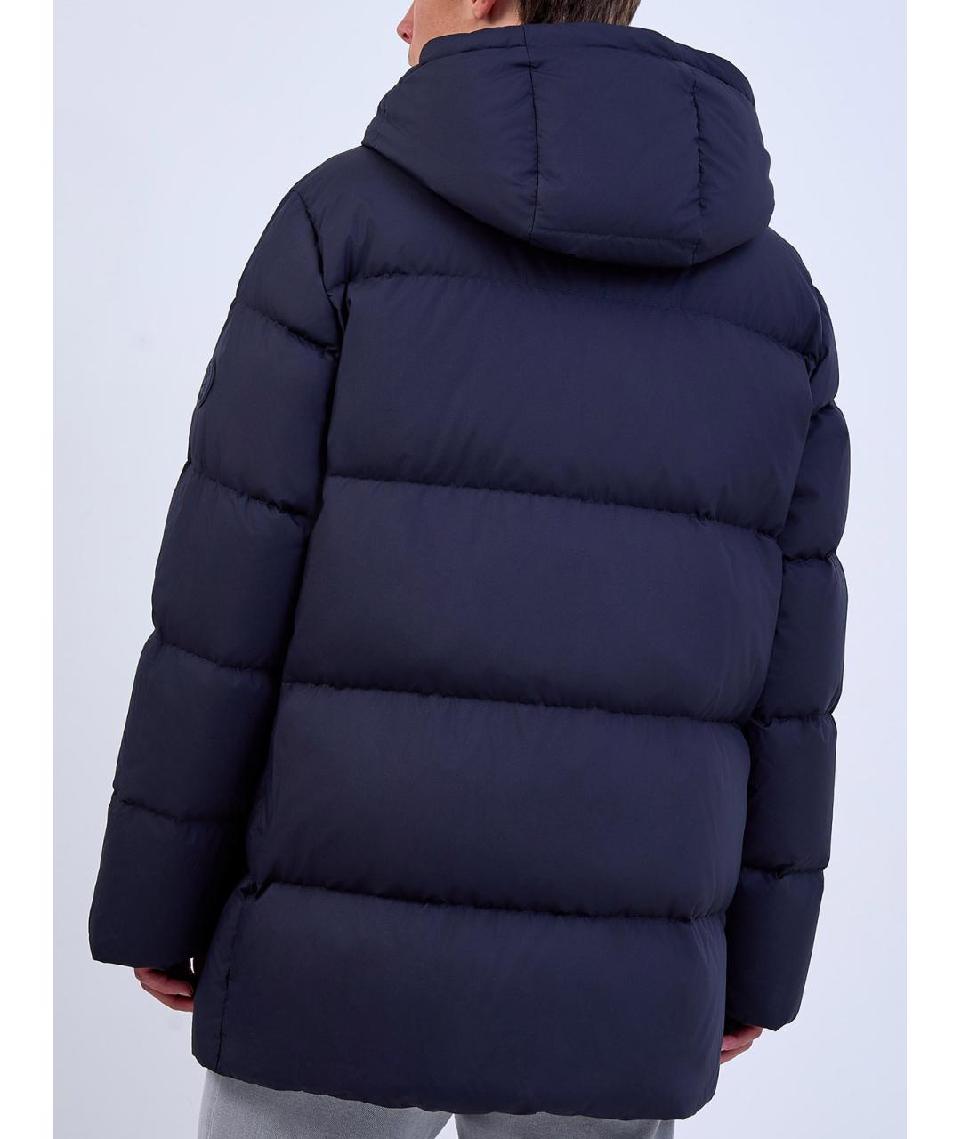 BURBERRY Темно-синий полиэстеровый пуховик, фото 4