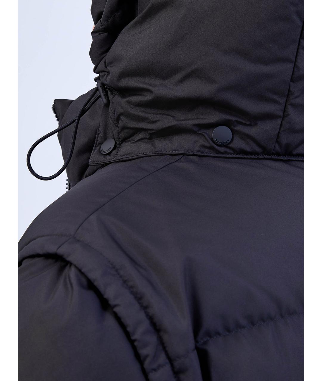 BURBERRY Черный полиэстеровый пуховик, фото 7