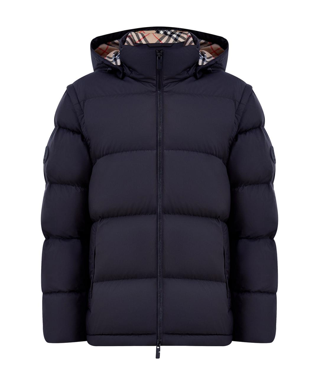 BURBERRY Черный полиэстеровый пуховик, фото 1