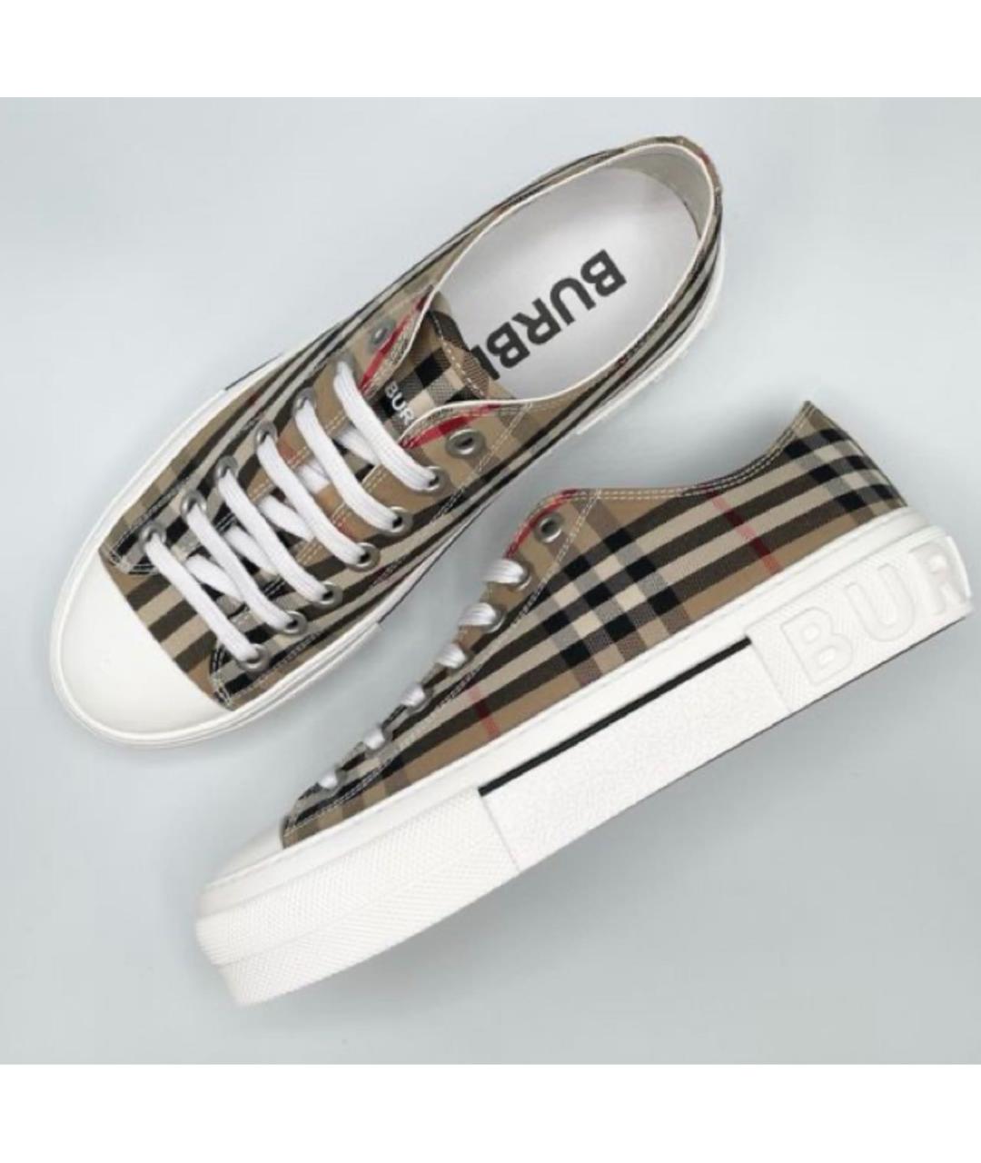 BURBERRY Бежевые кеды, фото 2