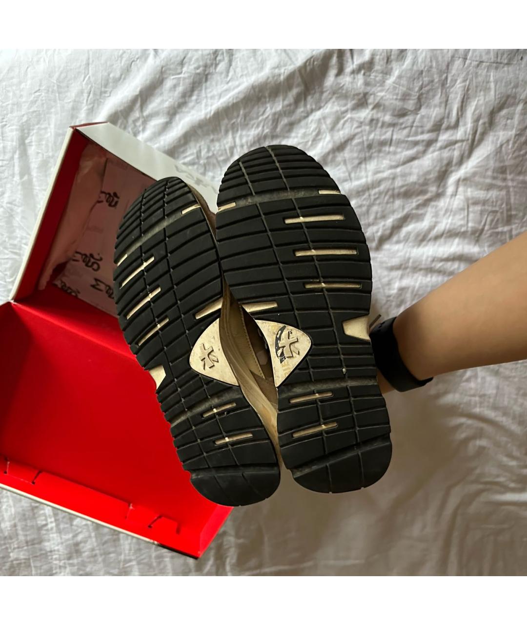 PREMIATA Бежевые замшевые кроссовки, фото 5