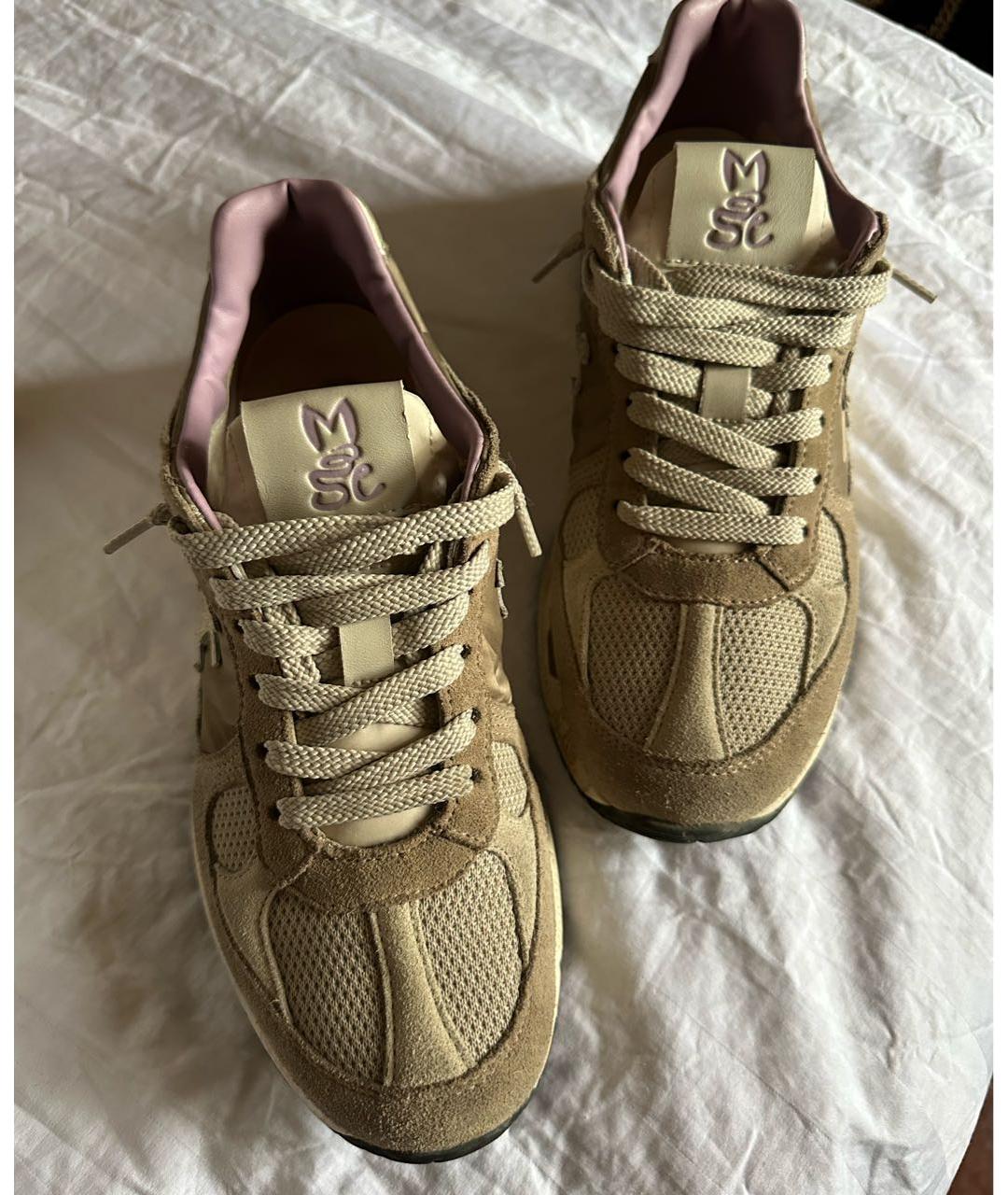 PREMIATA Бежевые замшевые кроссовки, фото 3