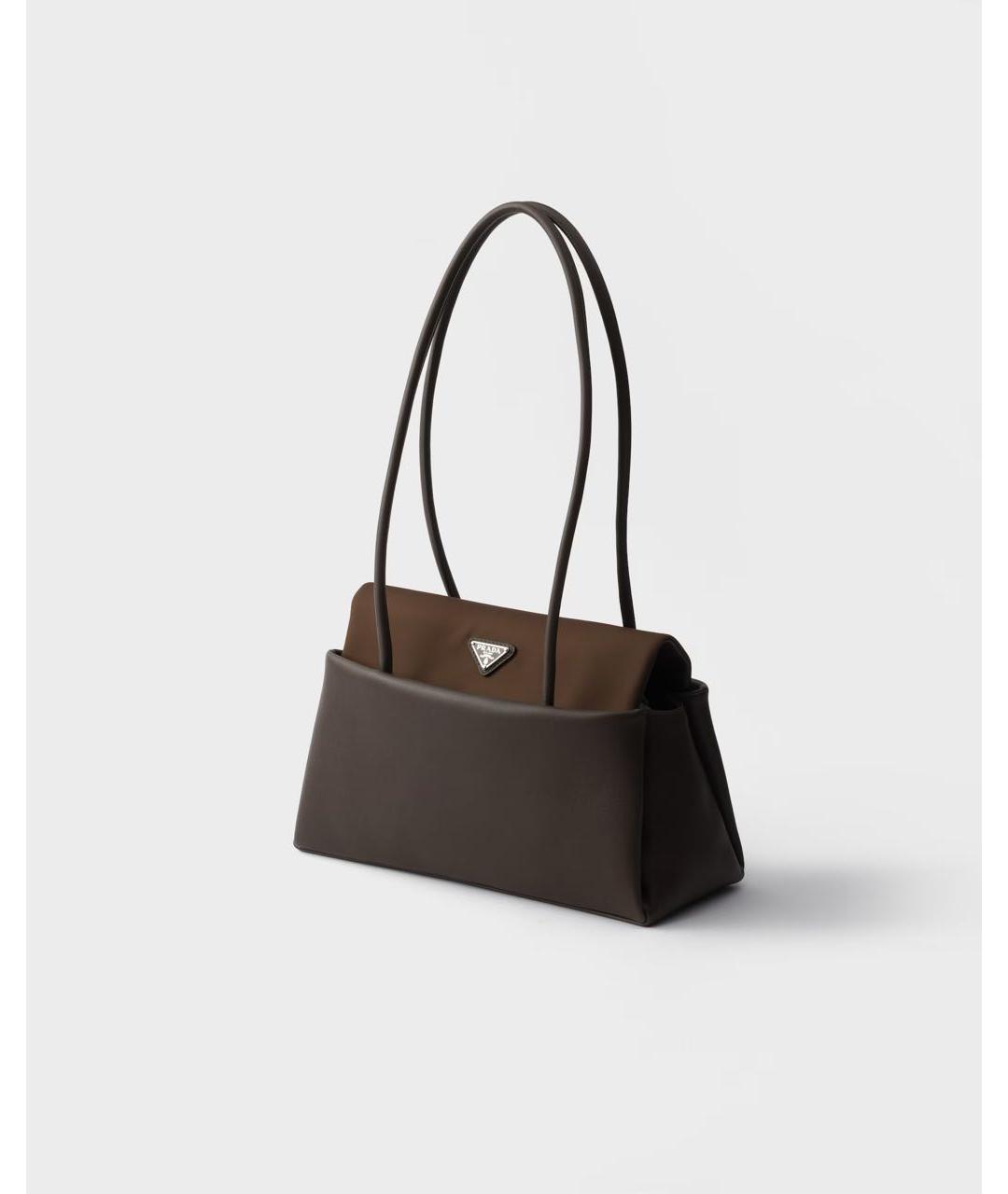PRADA Коричневая кожаная сумка через плечо, фото 3
