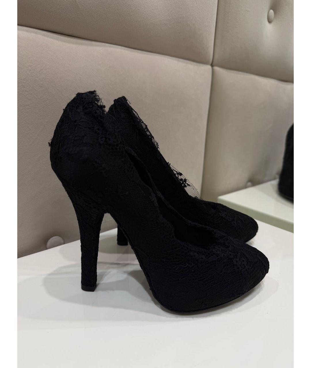 DOLCE&GABBANA Черные текстильные туфли, фото 6