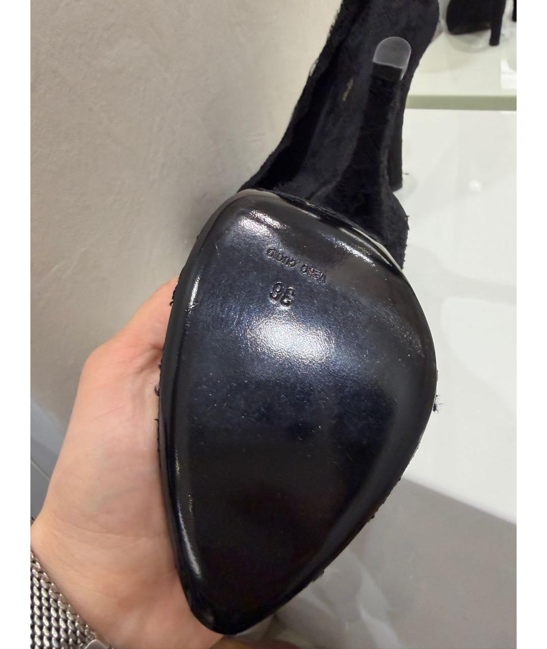 DOLCE&GABBANA Черные текстильные туфли, фото 2