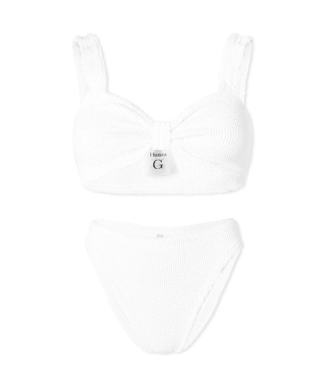 HUNZA G Белый полиамидовый купальник, фото 3