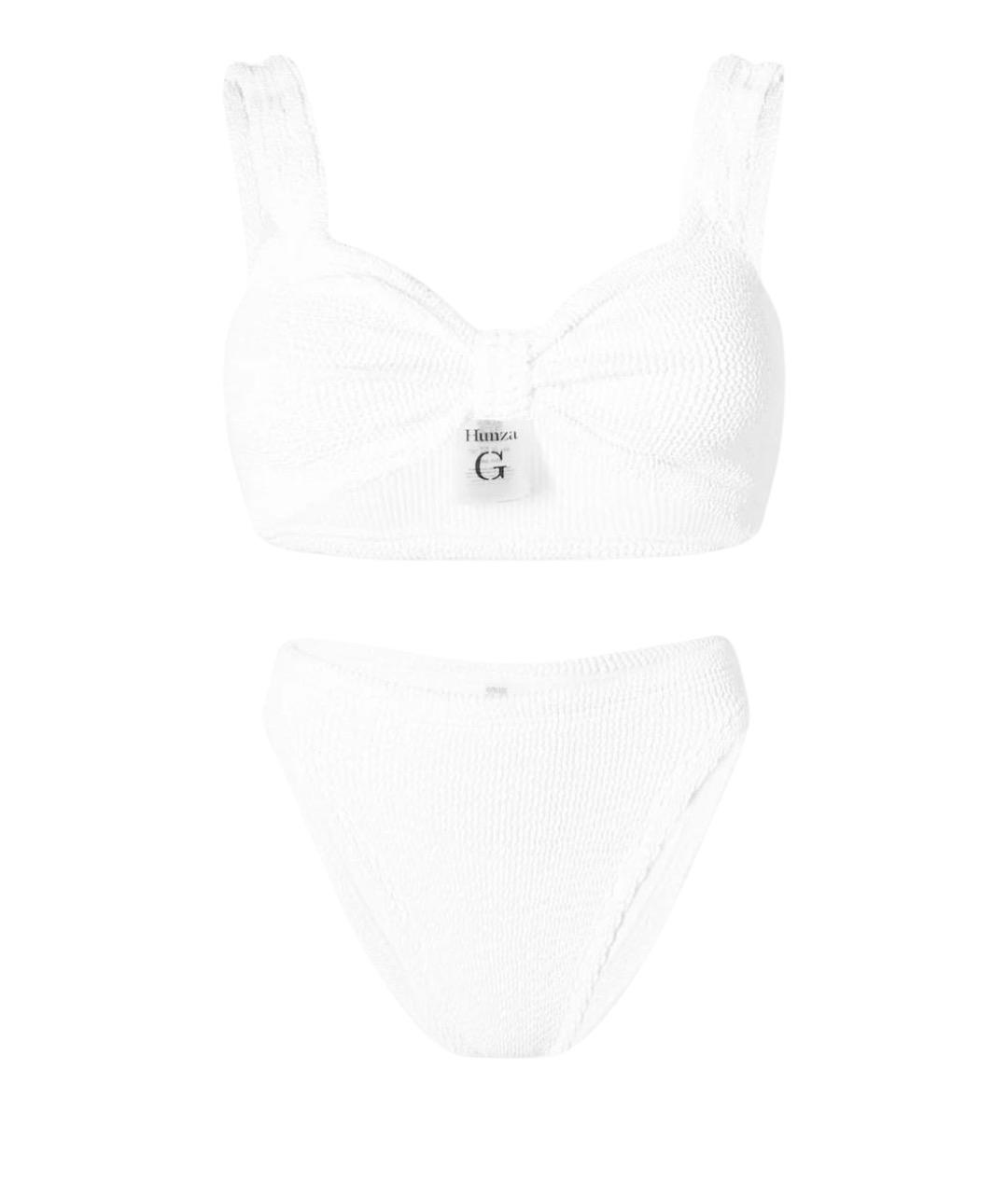 HUNZA G Белый полиамидовый купальник, фото 1