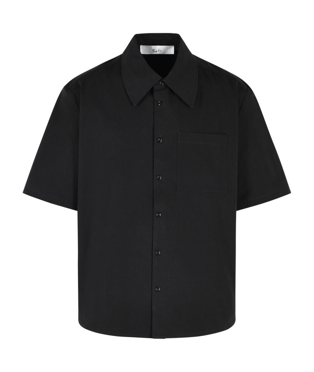 SEFR Черная хлопковая кэжуал рубашка, фото 1