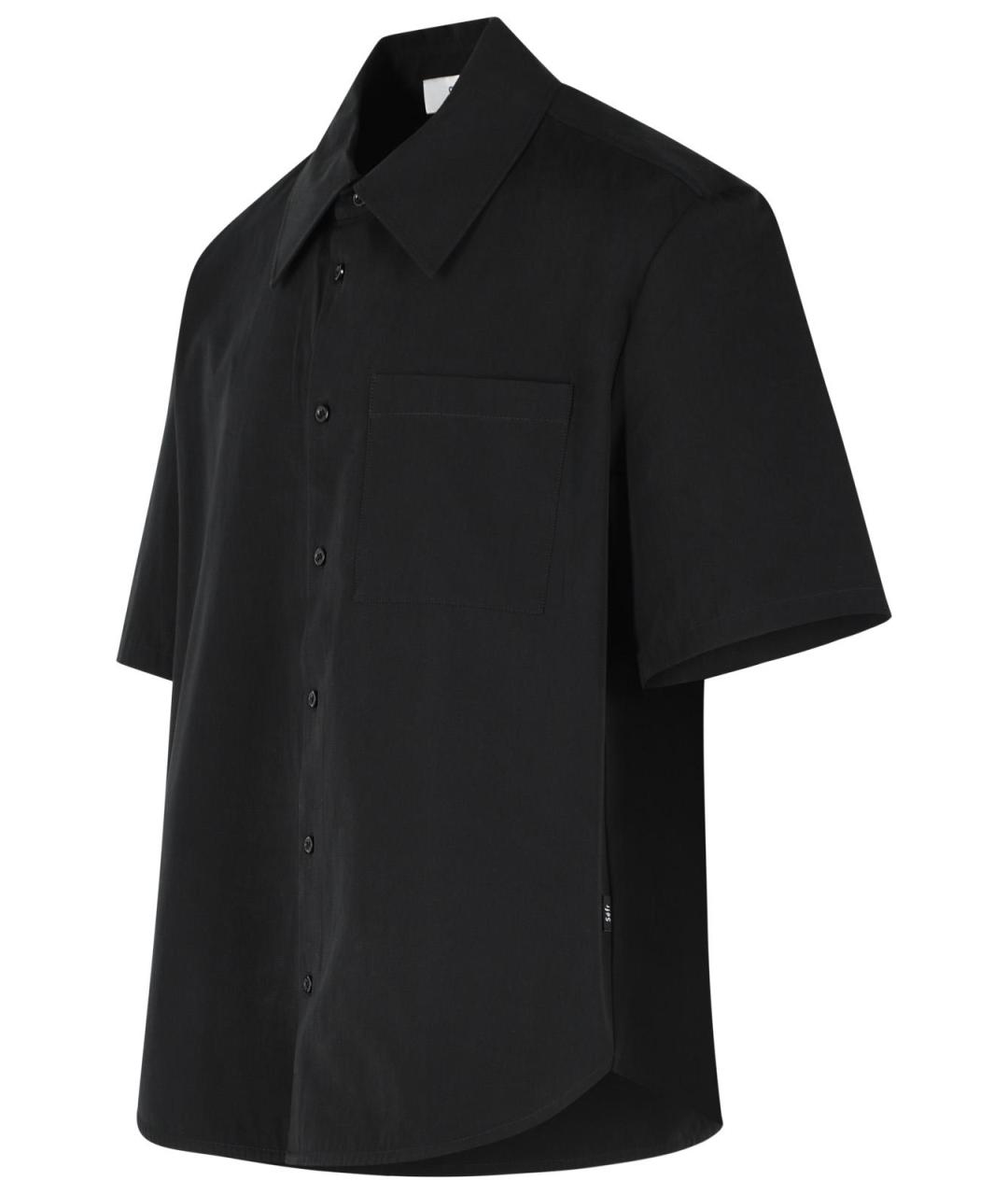 SEFR Черная хлопковая кэжуал рубашка, фото 2