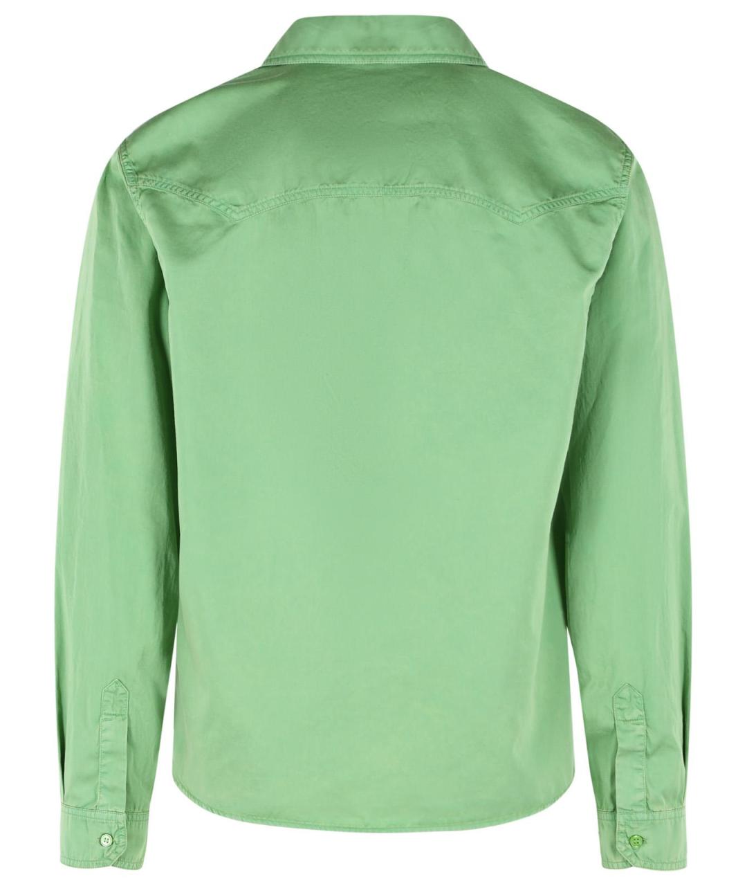 VERSACE Зеленая хлопковая кэжуал рубашка, фото 3