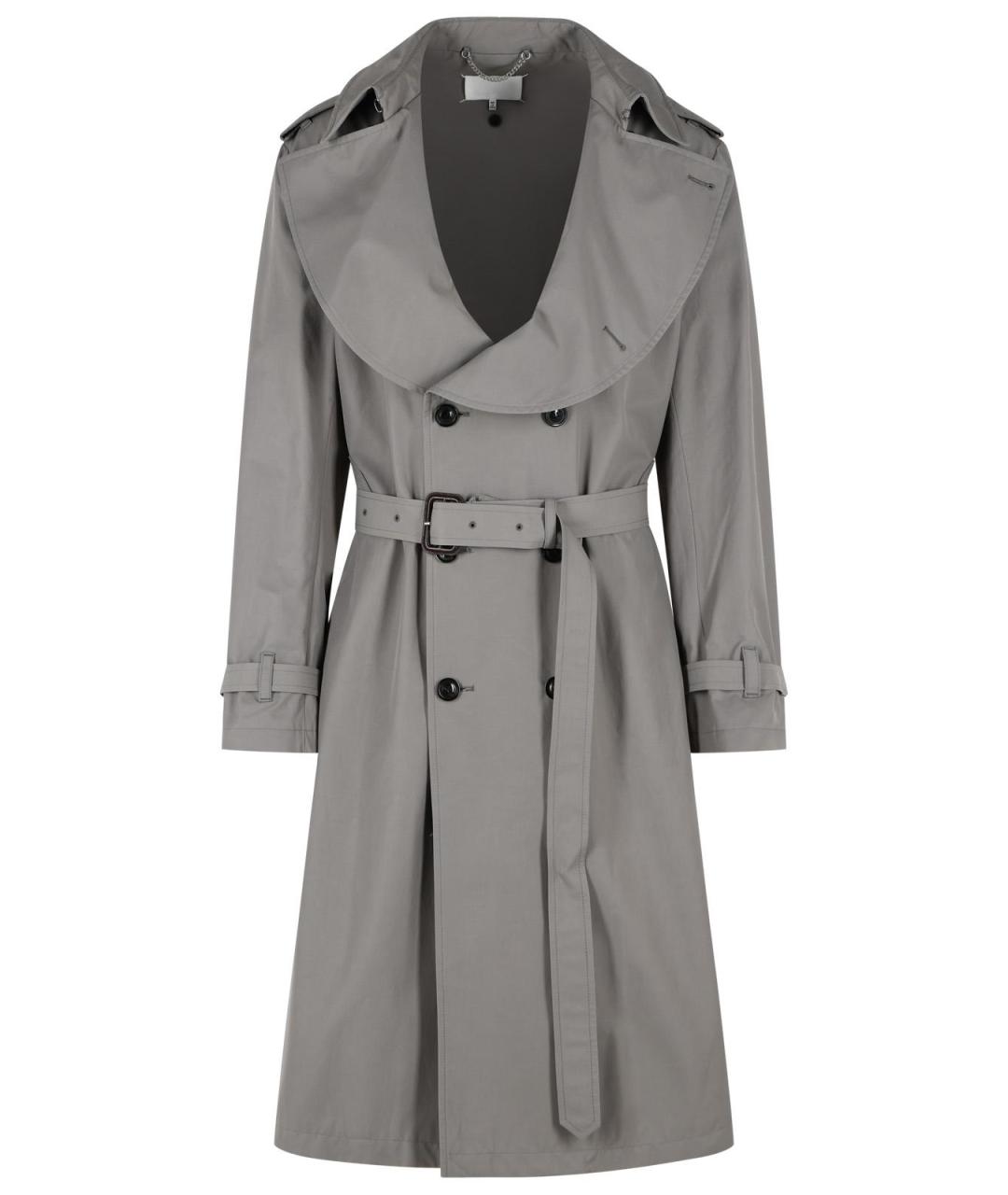 MAISON MARGIELA Серый хлопковый тренч / плащ, фото 1