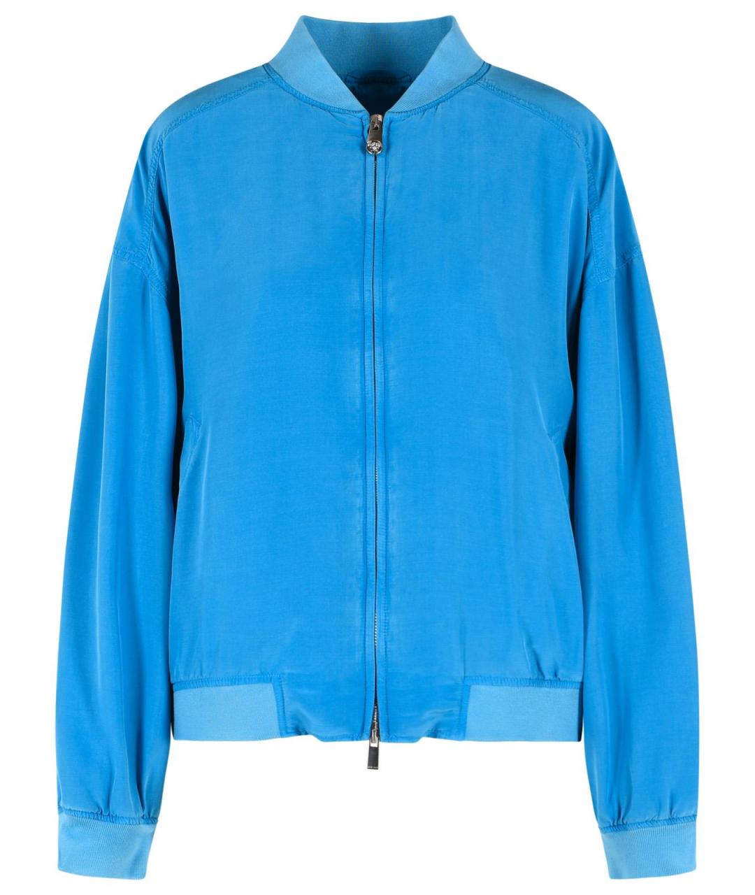 VERSACE Голубая шелковая куртка, фото 1