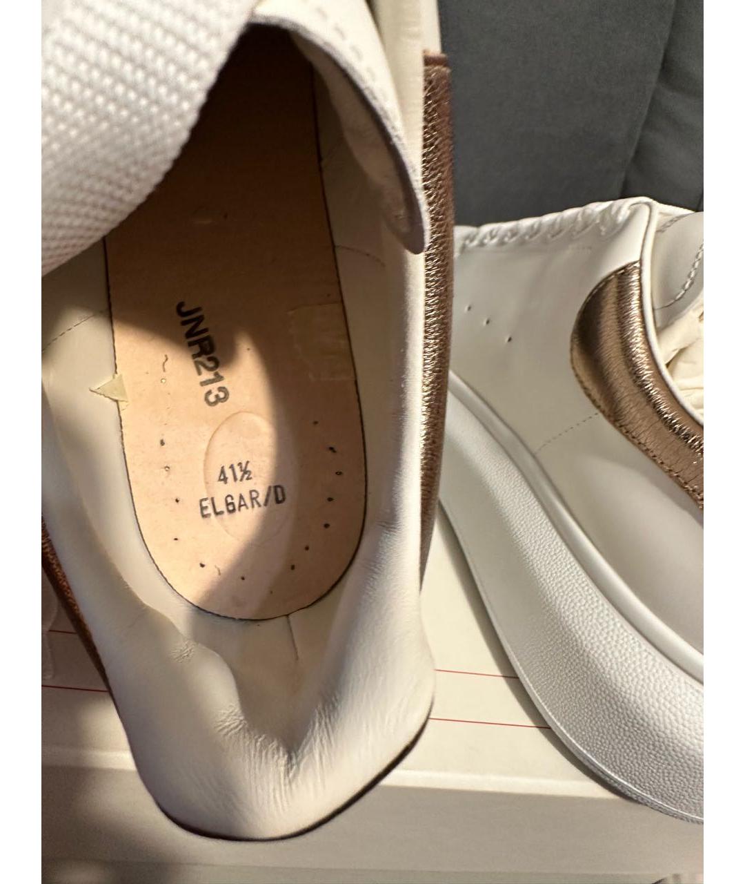 ALEXANDER MCQUEEN Белые кожаные кроссовки, фото 8