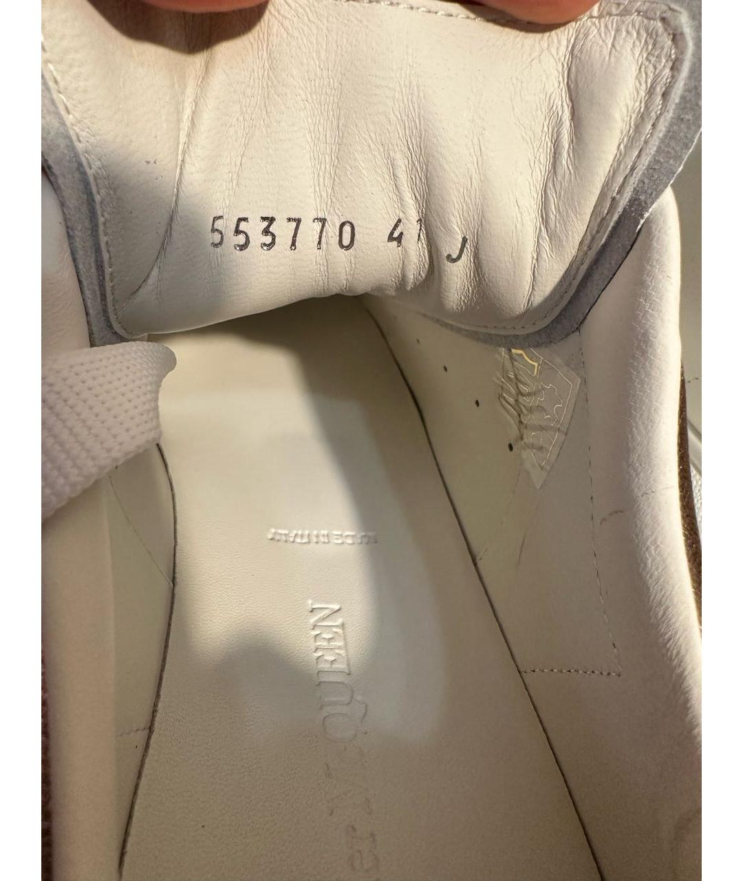 ALEXANDER MCQUEEN Белые кожаные кроссовки, фото 7