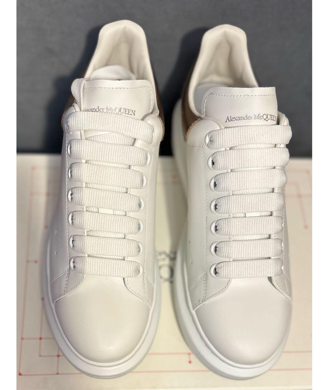 ALEXANDER MCQUEEN Белые кожаные кроссовки, фото 2