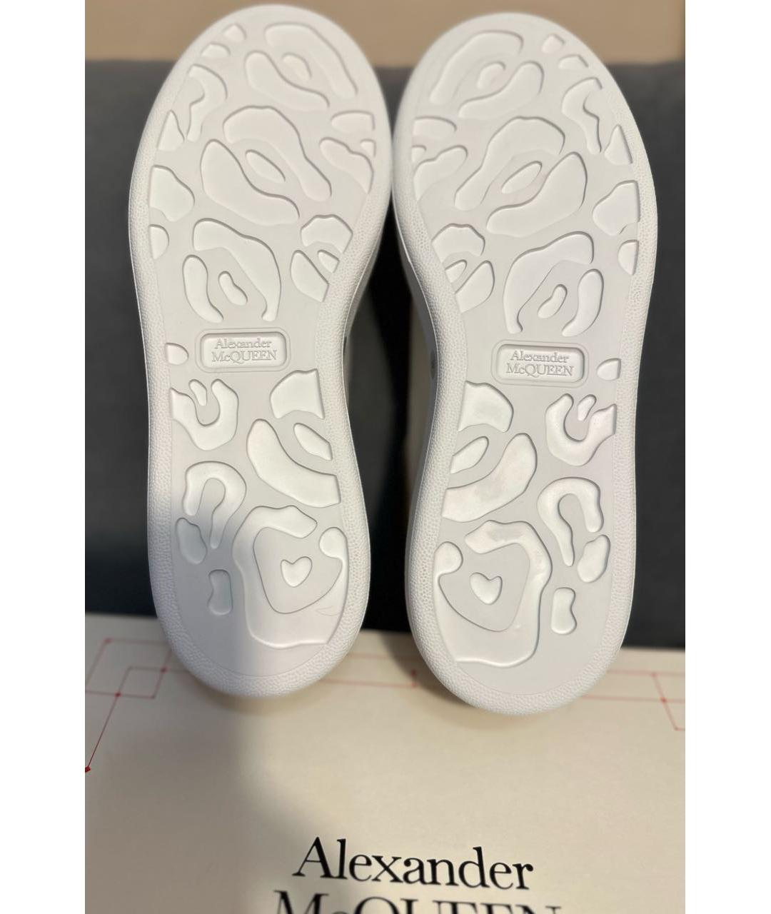 ALEXANDER MCQUEEN Белые кожаные кроссовки, фото 5