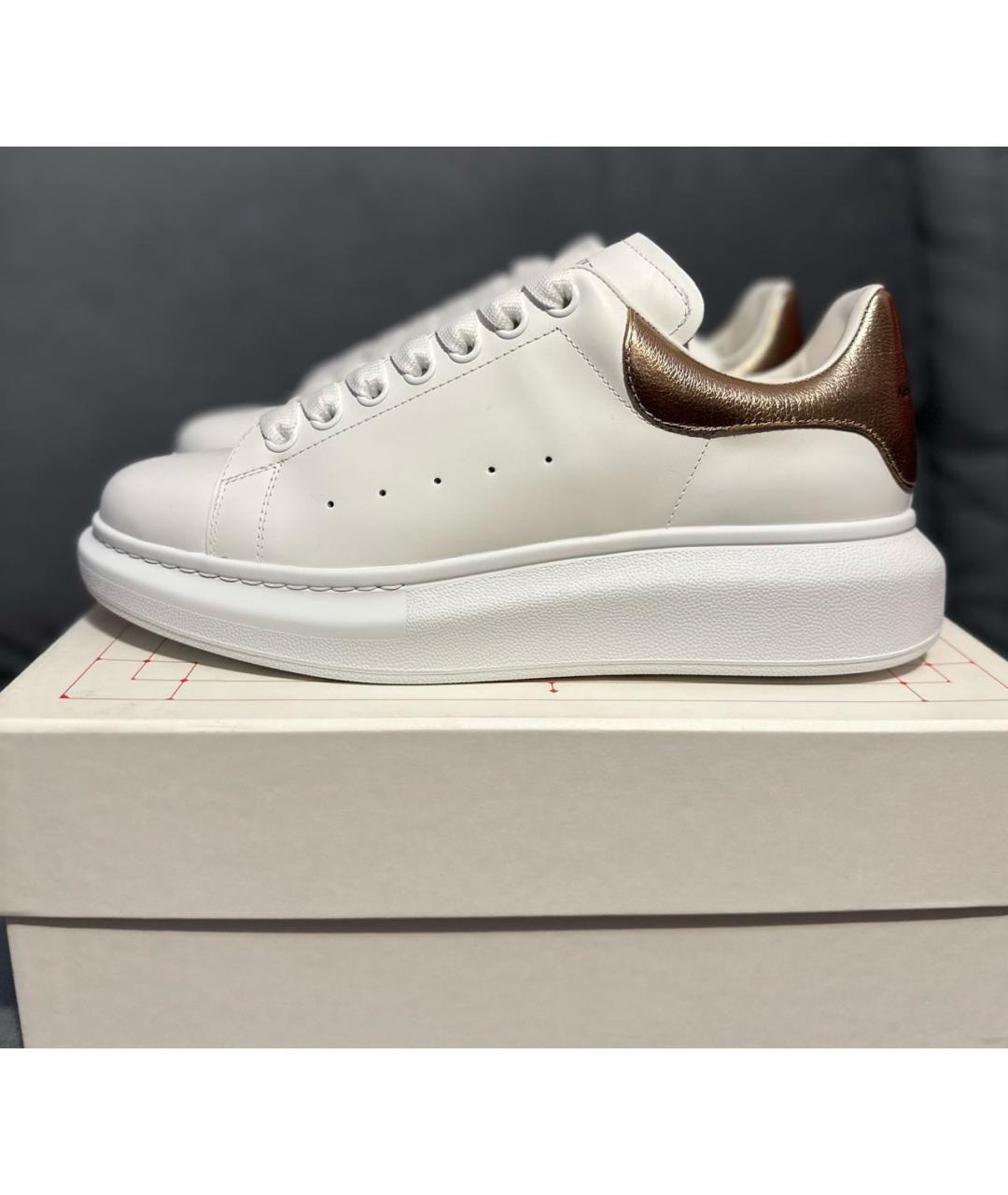 ALEXANDER MCQUEEN Белые кожаные кроссовки, фото 9