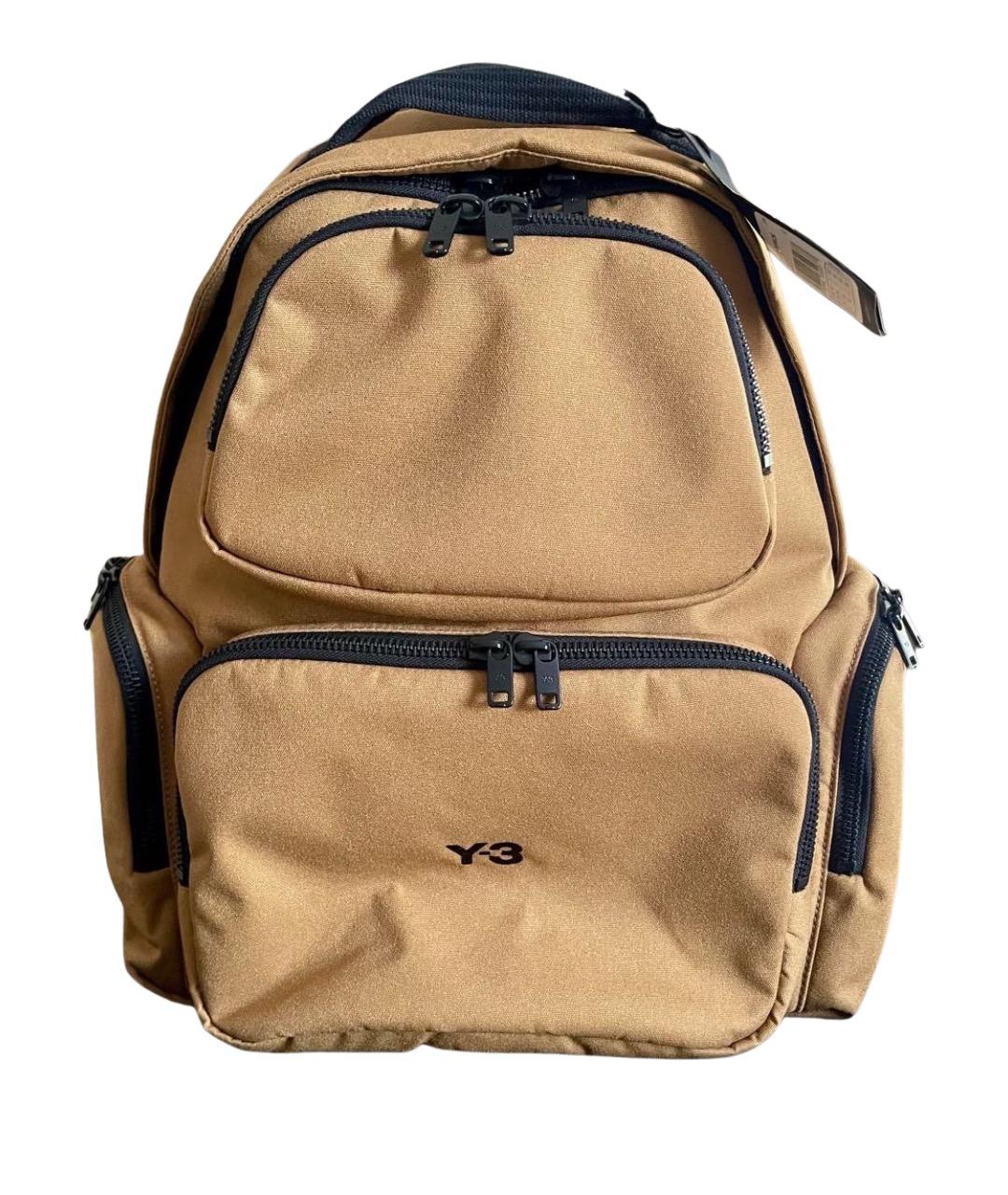 Y-3 Бежевый тканевый рюкзак, фото 1