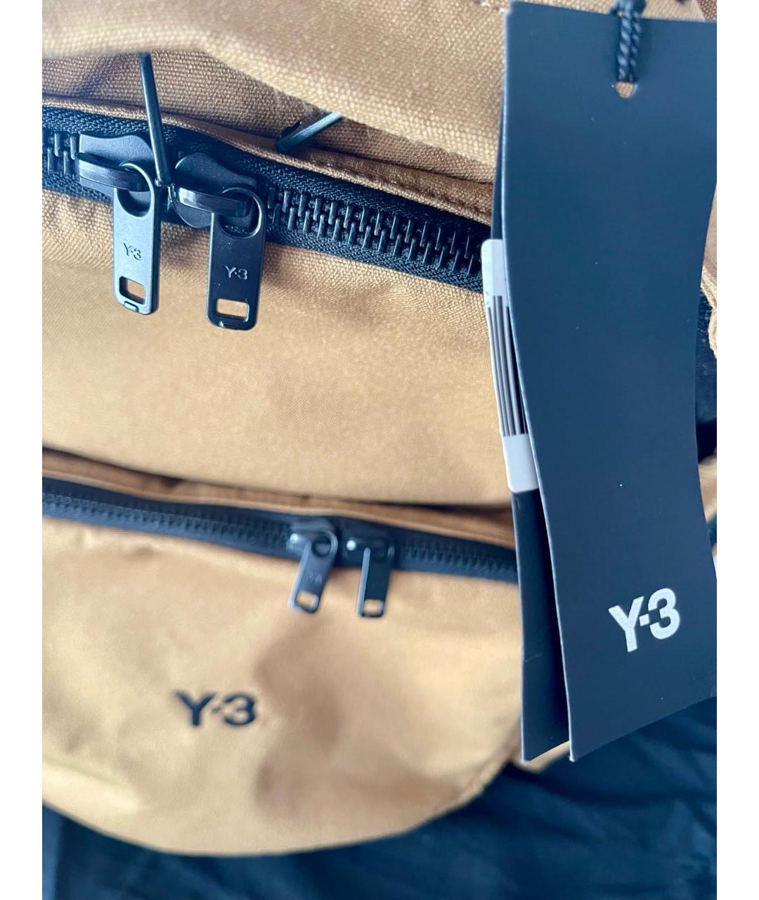 Y-3 Бежевый тканевый рюкзак, фото 7