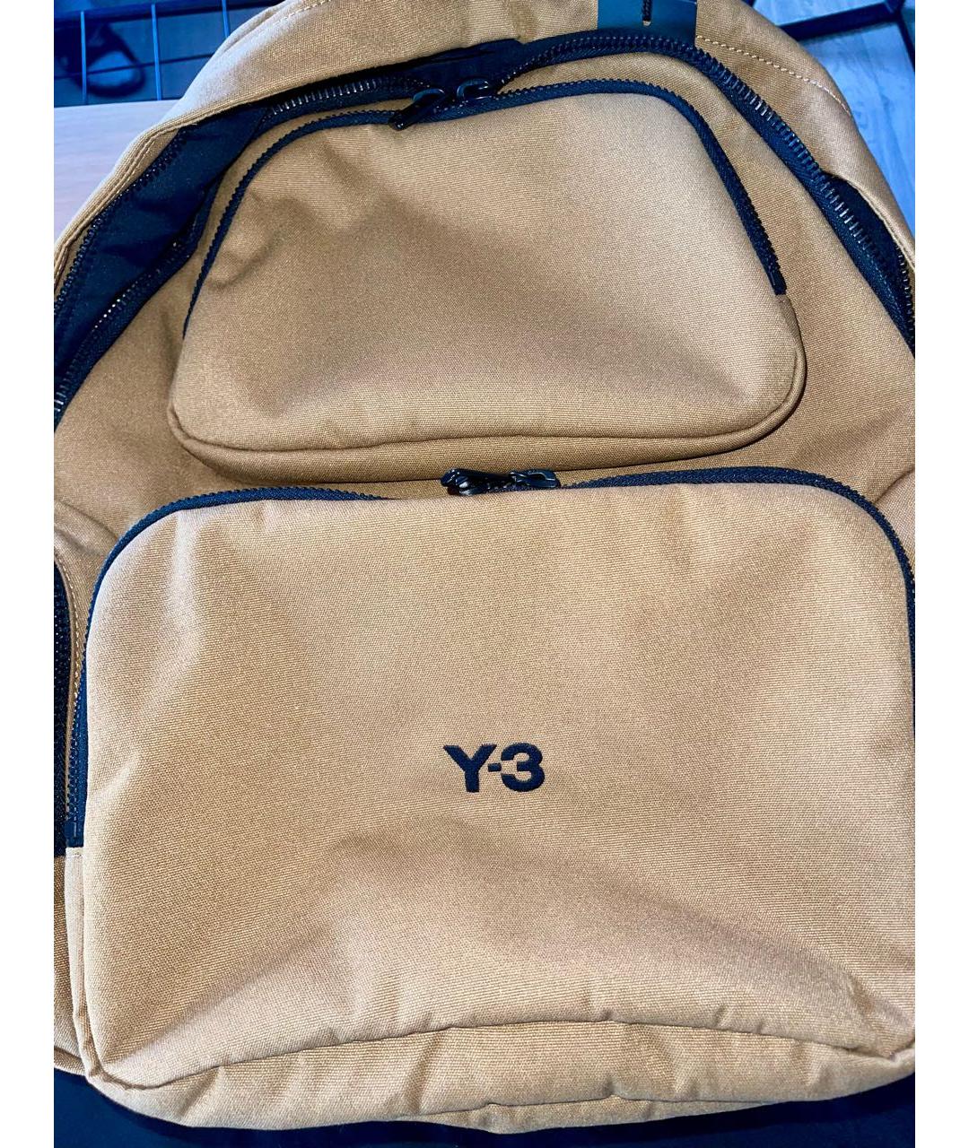 Y-3 Бежевый тканевый рюкзак, фото 6