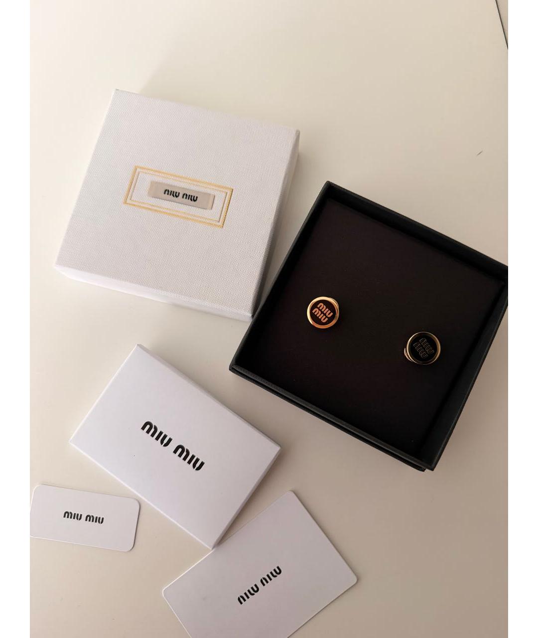 MIU MIU Золотые серьги, фото 3