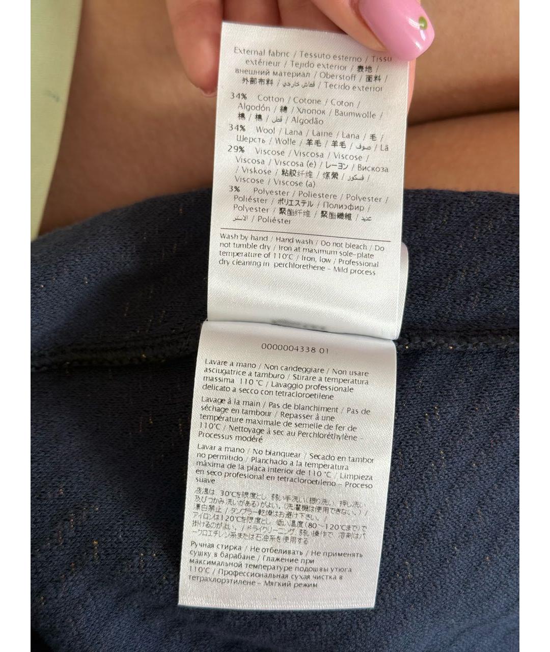 MISSONI Темно-синее хлопковое повседневное платье, фото 8