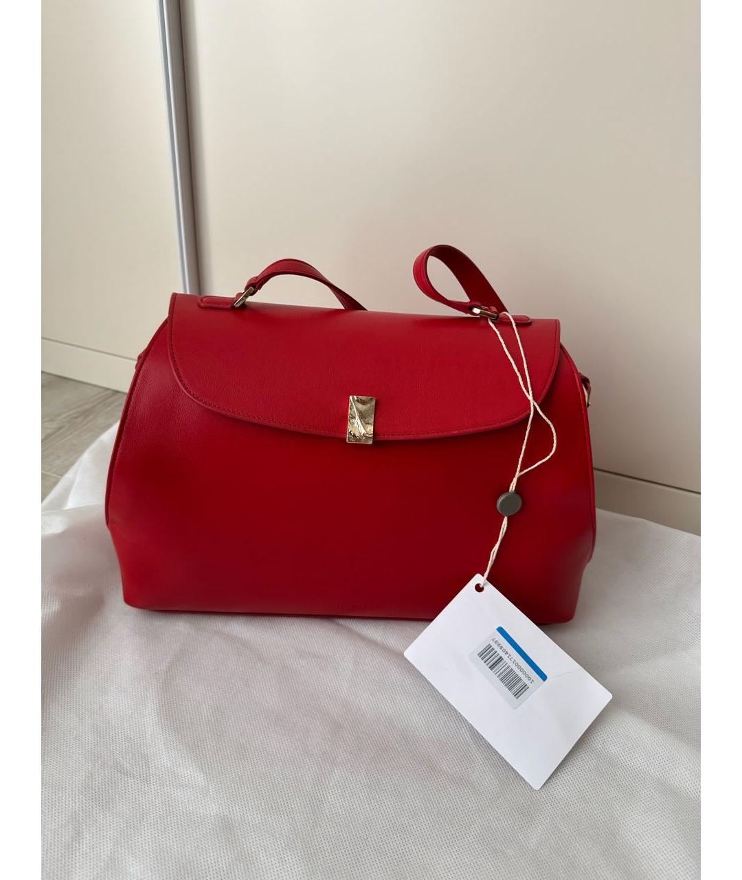 LOULOU STUDIO Красная кожаная сумка через плечо, фото 3