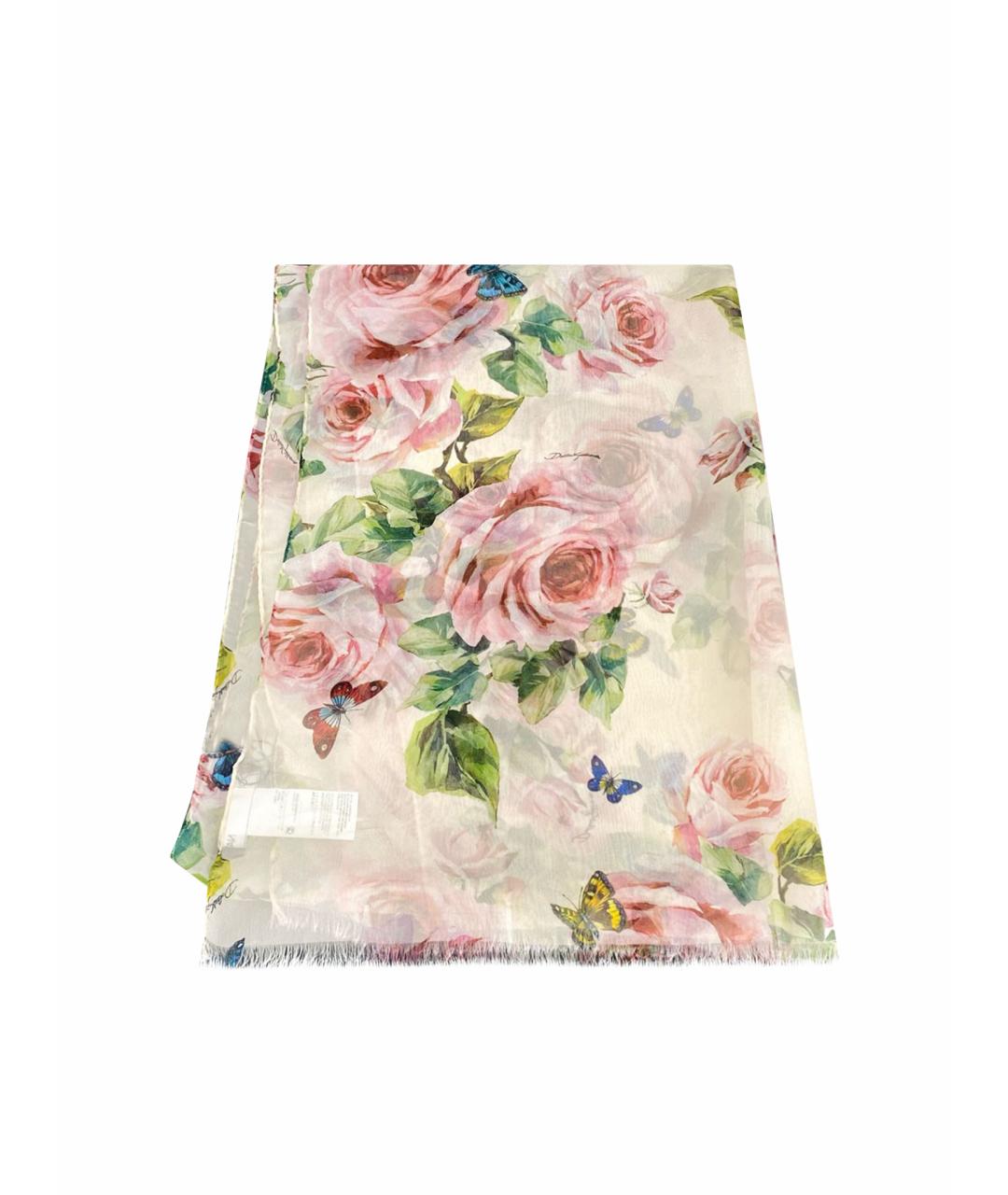 DOLCE&GABBANA Розовый шелковый платок, фото 1