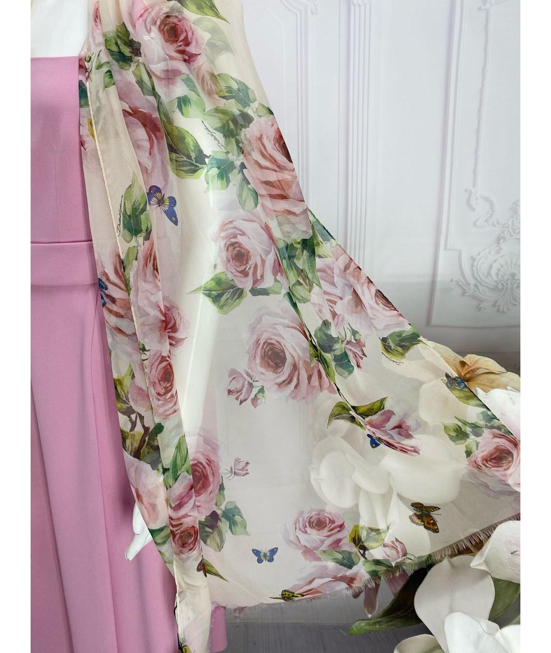 DOLCE&GABBANA Розовый шелковый платок, фото 6