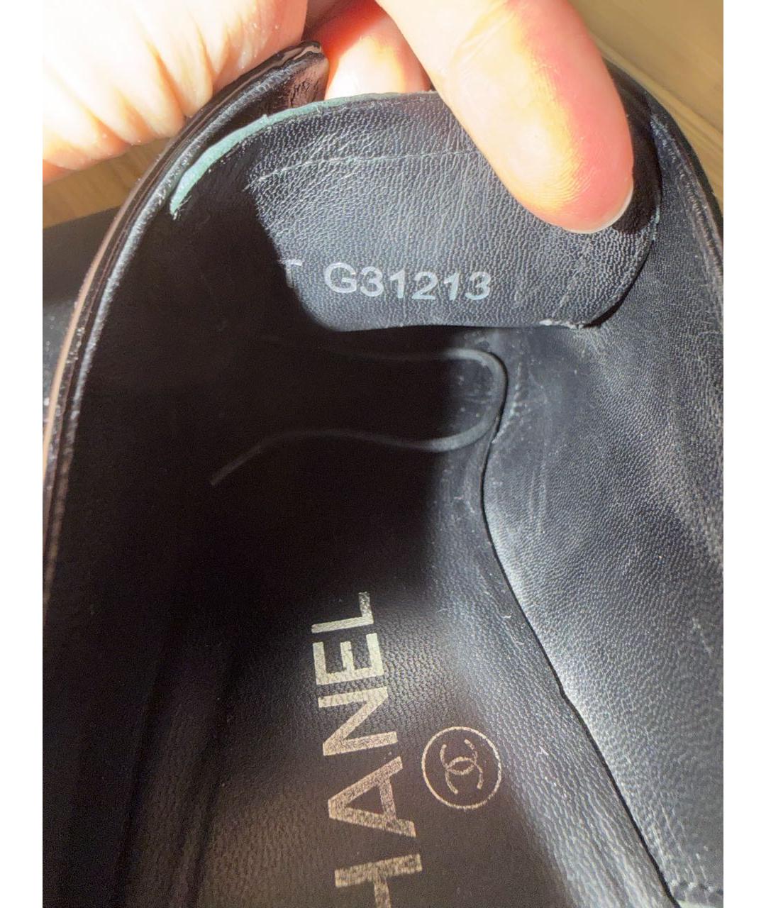 CHANEL Черные лоферы из лакированной кожи, фото 3