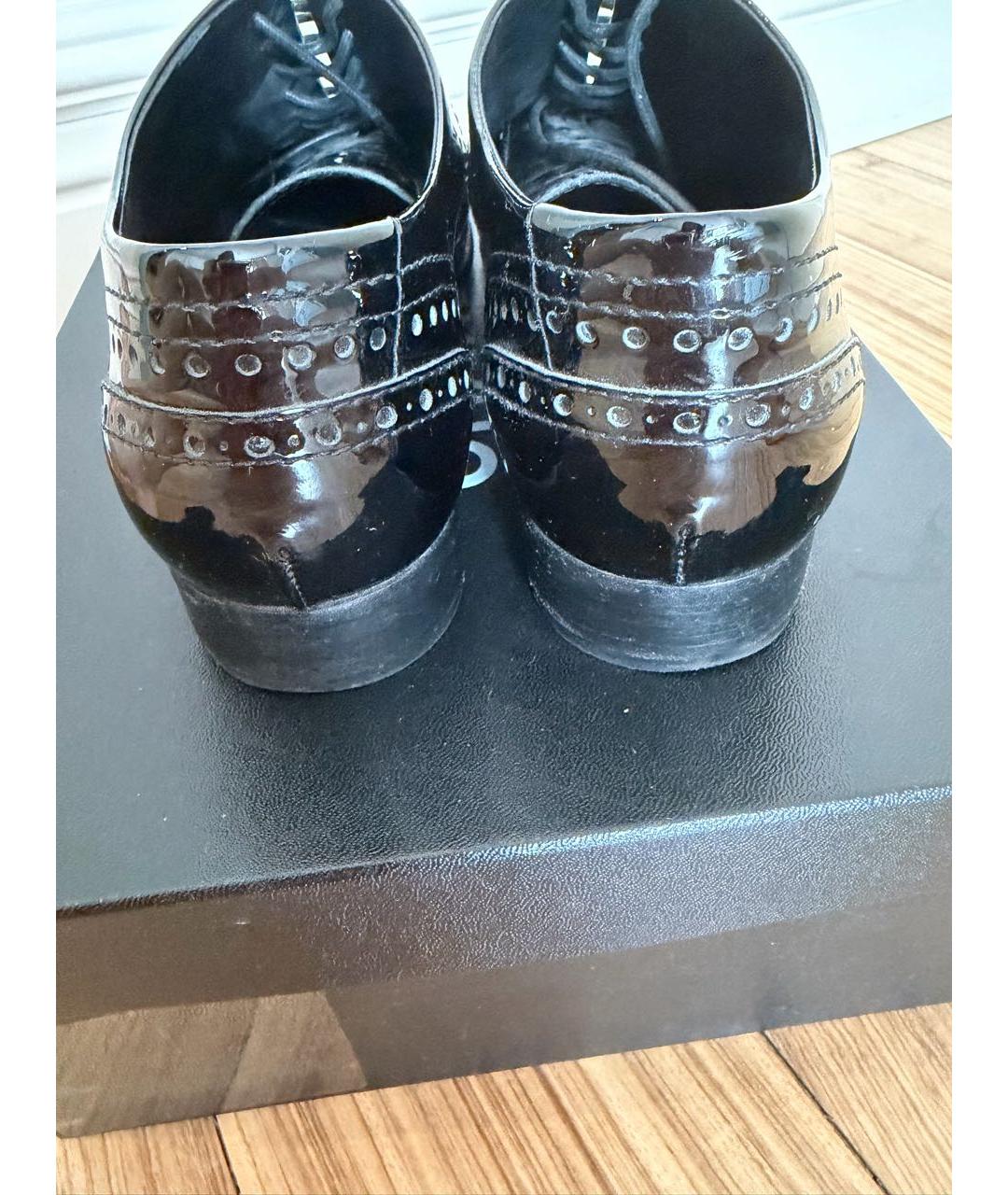 CHANEL Черные лоферы из лакированной кожи, фото 4