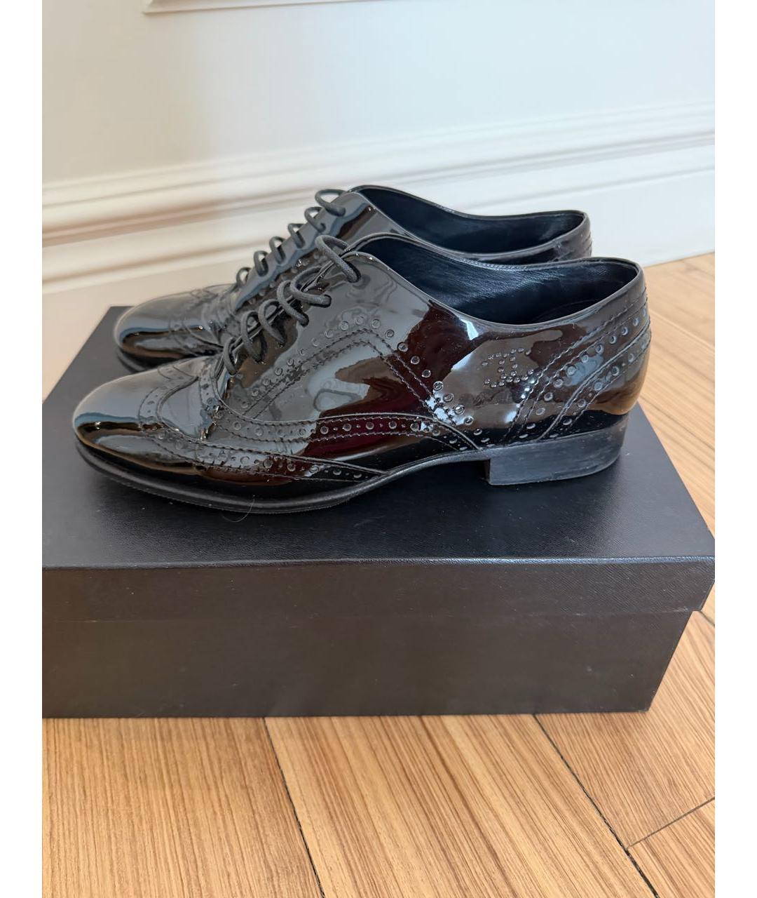 CHANEL Черные лоферы из лакированной кожи, фото 6