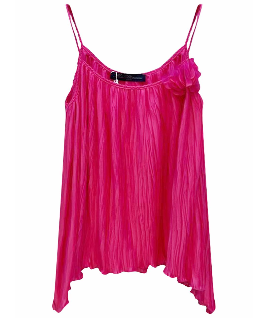 MISS BLUMARINE Розовый полиэстеровый детская футболка / топ, фото 1