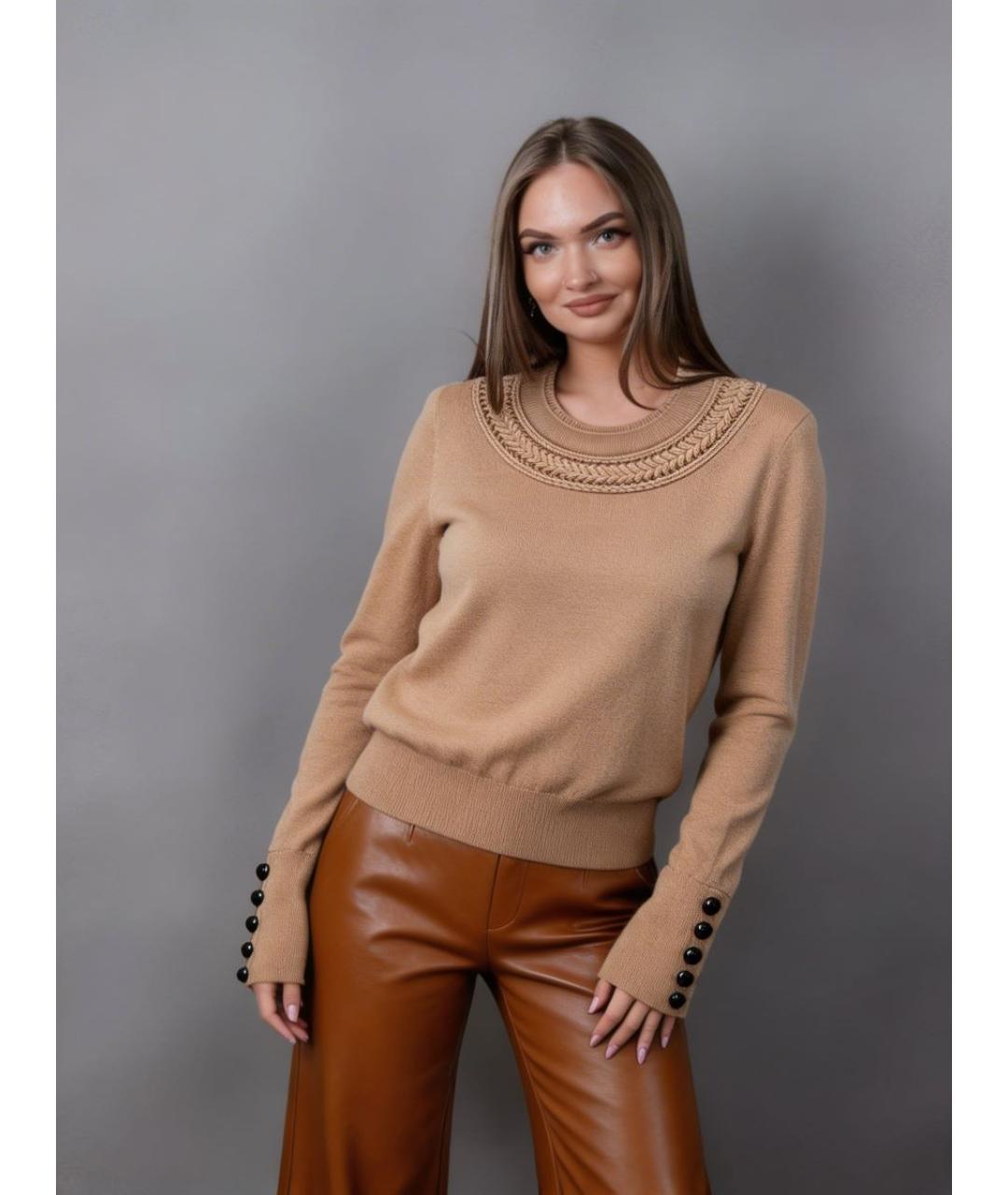 BURBERRY Бежевый кашемировый джемпер / свитер, фото 8