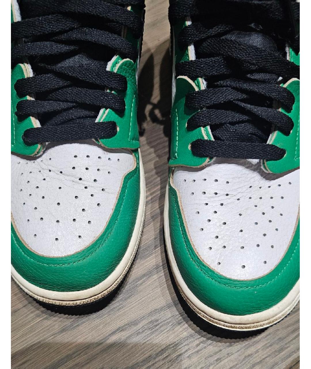 NIKE Белые кожаные высокие кроссовки / кеды, фото 5