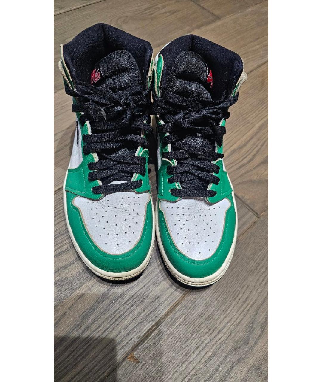 NIKE Белые кожаные высокие кроссовки / кеды, фото 2