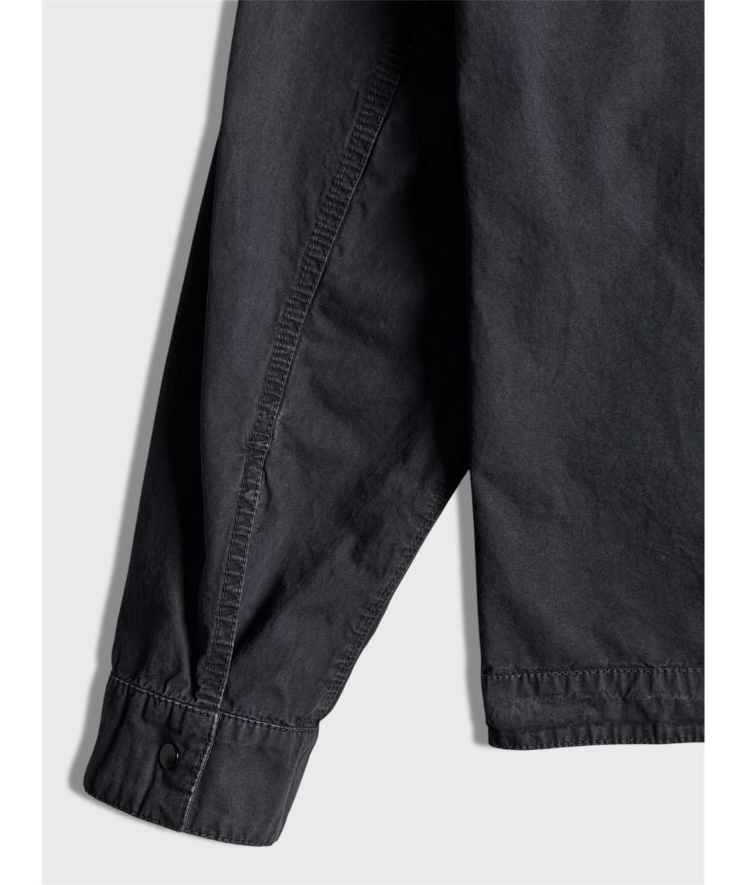 STONE ISLAND Темно-синяя хлопковая кэжуал рубашка, фото 4