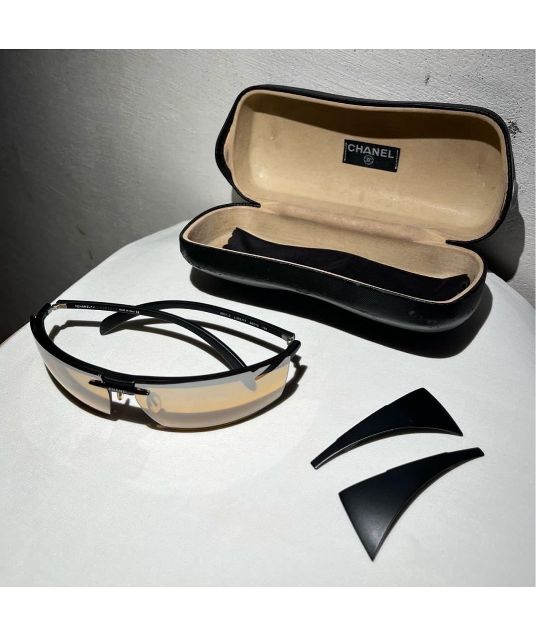 CHANEL Черные пластиковые солнцезащитные очки, фото 5