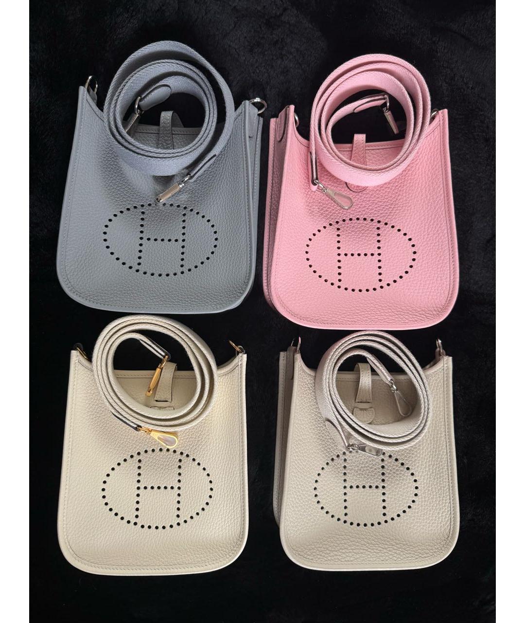 HERMES Розовая кожаная сумка через плечо, фото 3