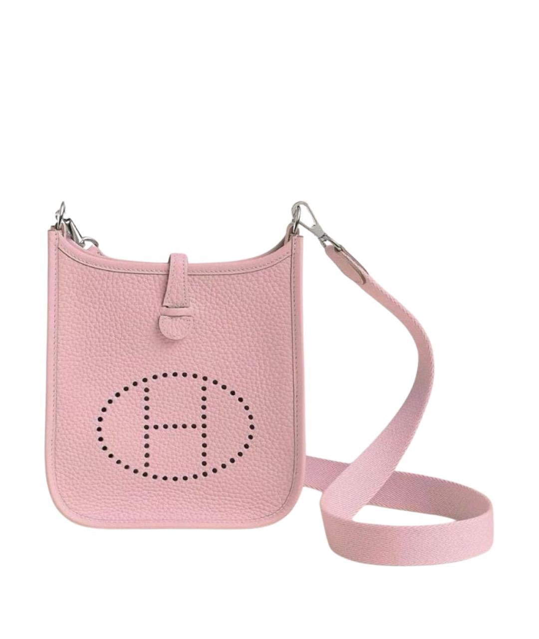 HERMES Розовая кожаная сумка через плечо, фото 1