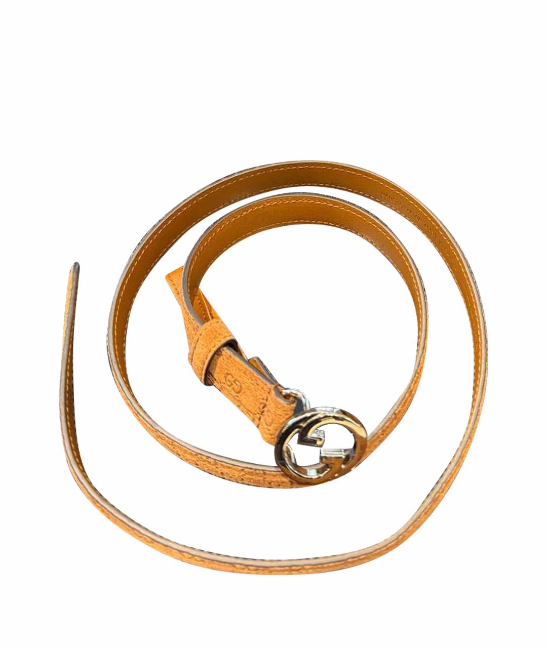 GUCCI Коричневый замшевый ремень, фото 1