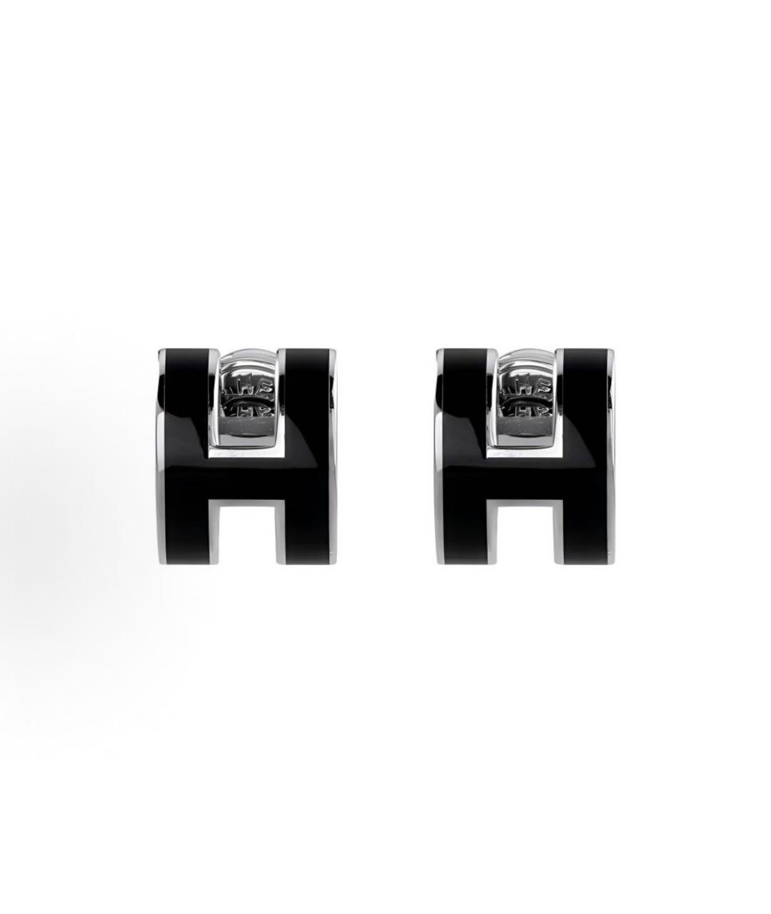 HERMES Черные серьги, фото 5